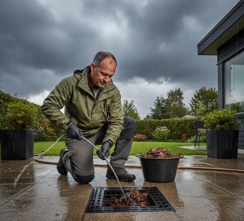 outdoor drain clearing