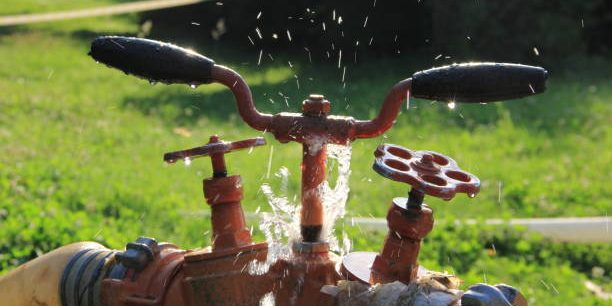 abstraction with a fire hydrant